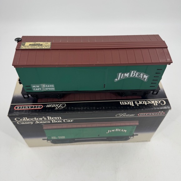 Jim Beam Decanter Casey Jones Box Car Collector Item Kentucky Bourbon Whiskey - Picture 2 of 12